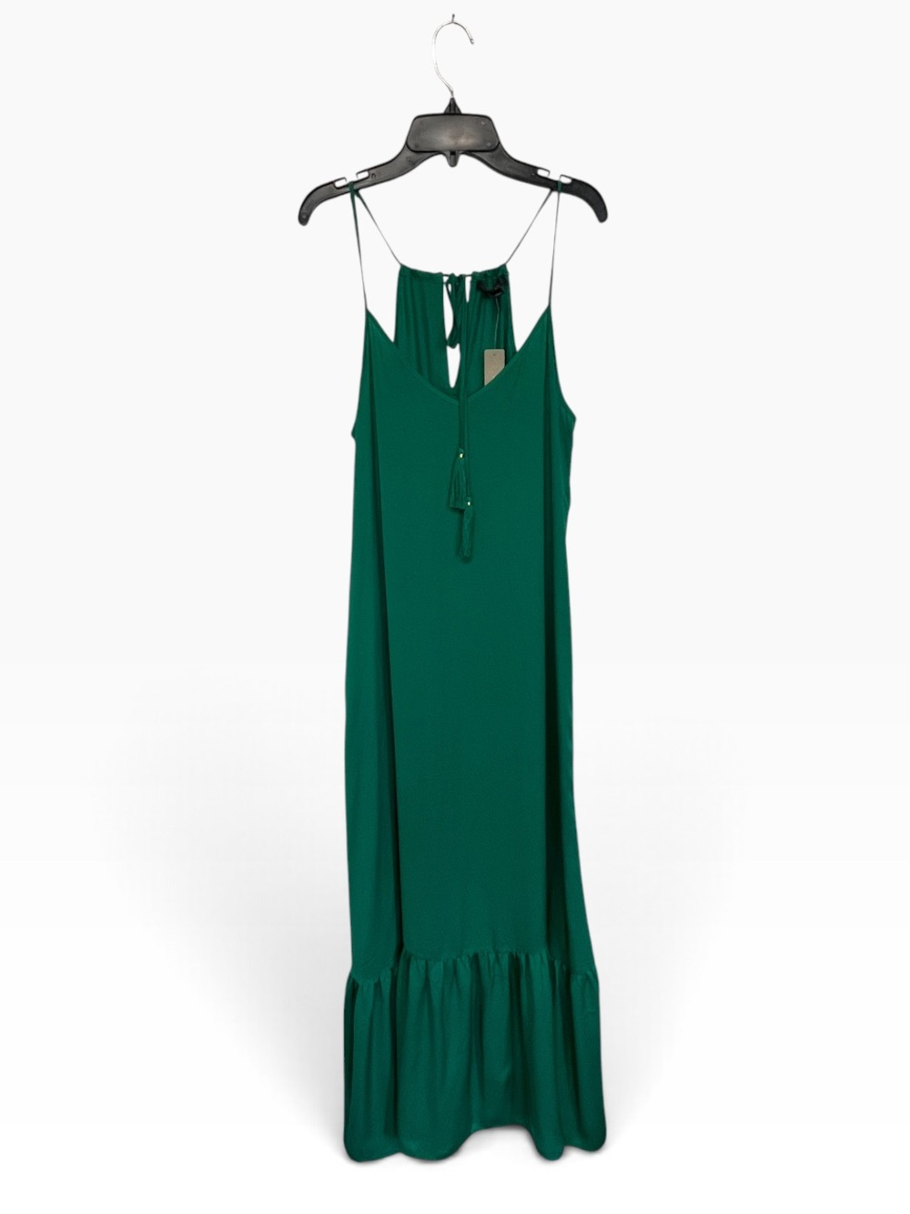NWT J. Crew | Green Strappy Ruffle Hem Slip Dress S